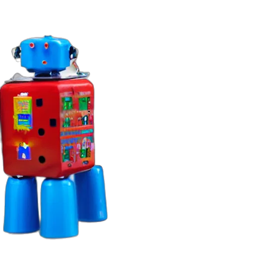robot, 3d render, concept art, tin transparent PNG cut-out