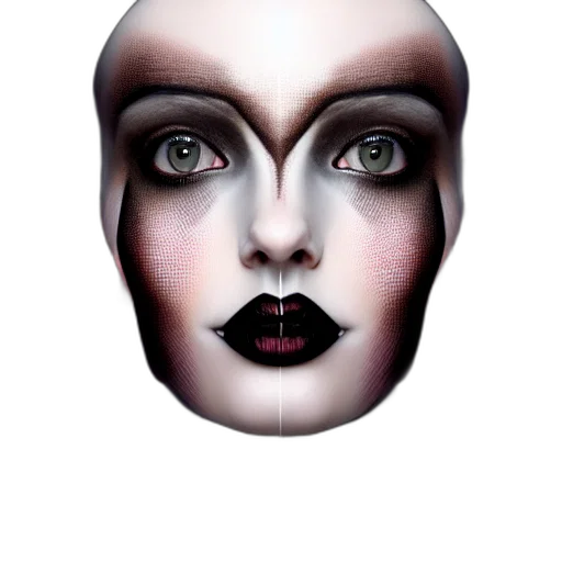 face, mask, robot, creature, photorealistic, 3d render, concept art, fantasy art transparent PNG cut-out