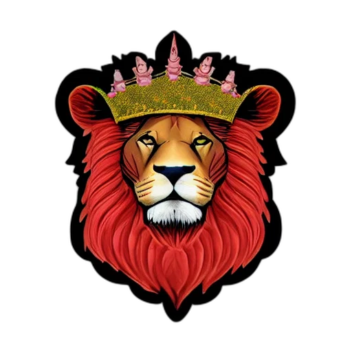 crown, staff, concept art, fantasy art, 3d render, photorealistic, red, semi transparent PNG cut-out