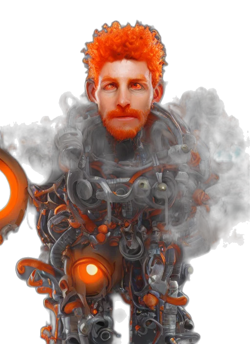 robot, staff, weapon, concept art transparent PNG cut-out