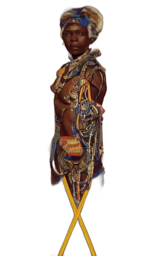 jacket, staff, sword, weapon, concept art, fantasy art, cyberpunk, comic book art transparent PNG cut-out