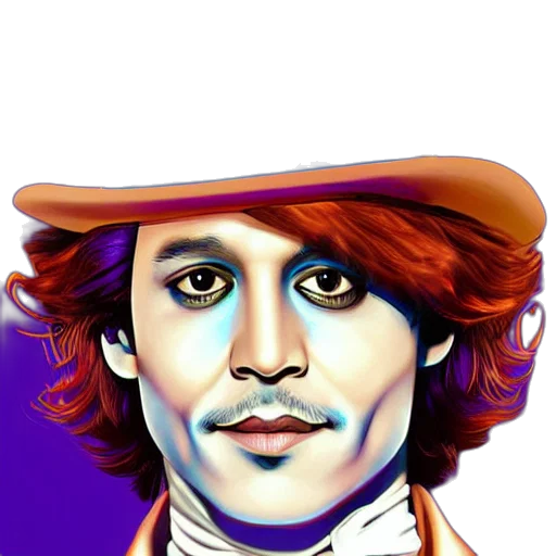 face, hat, cartoon, photorealistic, comic book art, fantasy art, portrait, young transparent PNG cut-out