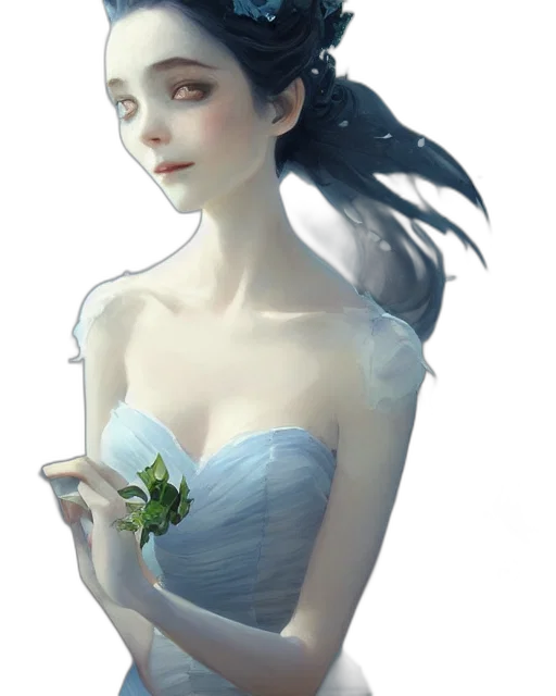 dress, jewelry, mask, face, fantasy art, concept art, photorealistic, 3d render transparent PNG cut-out