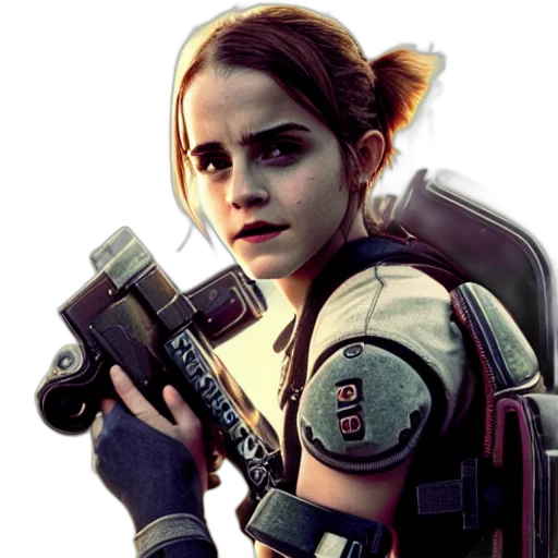 weapon, face, concept art, photorealistic transparent PNG cut-out