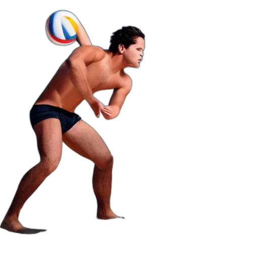 austin, matthews, playing, volleyball transparent PNG cut-out