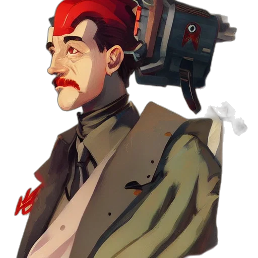 staff, robot, hat, weapon transparent PNG cut-out