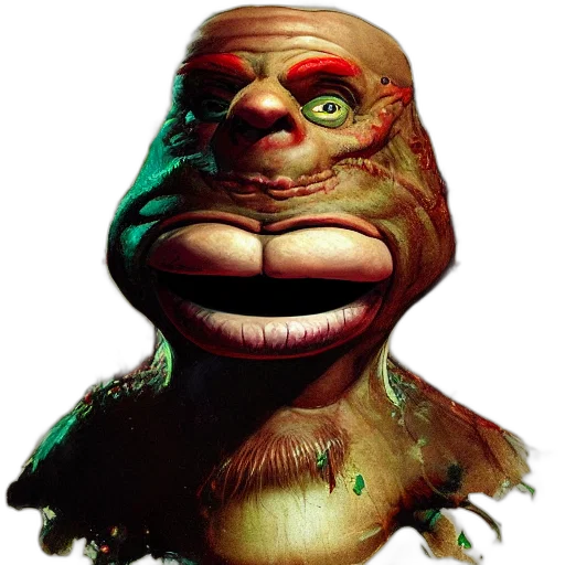 face, mask, creature, staff transparent PNG cut-out