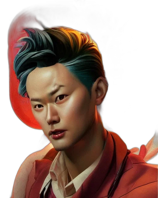 face, staff, jacket, concept art transparent PNG cut-out