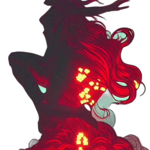 dress, crown, hair, dragon, concept art, comic book art, fantasy art, pixel art transparent PNG cut-out