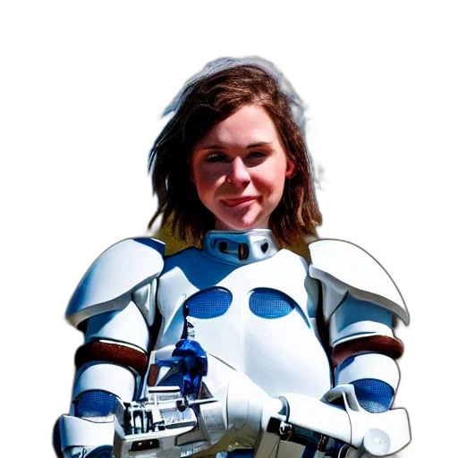 robot, staff, face, weapon transparent PNG cut-out