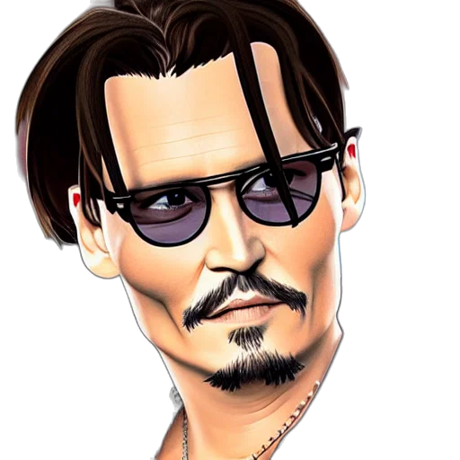 face, cartoon, comic book art, photorealistic transparent PNG cut-out