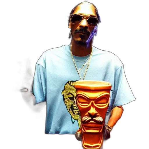 vaporwave, pixel art, concept art, cartoon, snoop, dogg, trader, vic transparent PNG cut-out