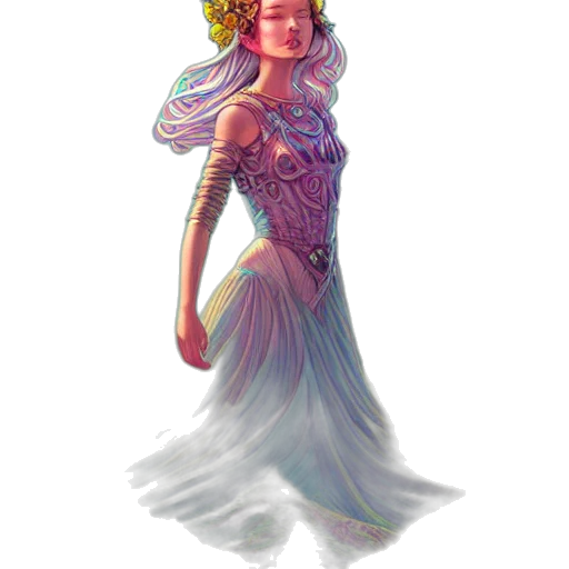 dress, staff, fantasy art, concept art, pixel art, 3d render, underwater, outer space transparent PNG cut-out