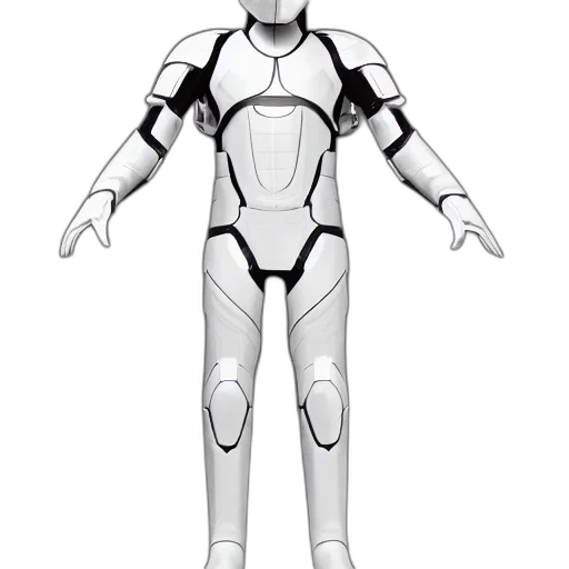 robot, staff, 3d render, concept art transparent PNG cut-out