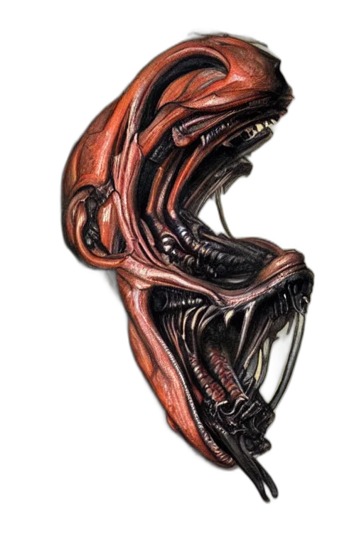 shoes, mask, creature, face, concept art, photorealistic, 3d render, fantasy art transparent PNG cut-out