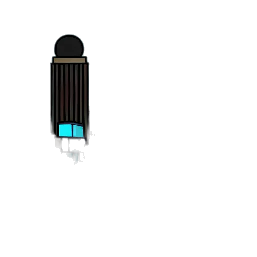 staff, robot, weapon, jewelry, pixel art, 3d render, concept art, vaporwave transparent PNG cut-out