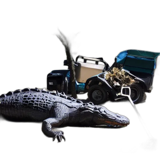 animal, car, dragon, creature, concept art, photorealistic, 3d render, one transparent PNG cut-out