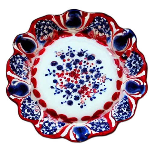 jewelry, food, crown, 3d render, red, blue, white, black transparent PNG cut-out