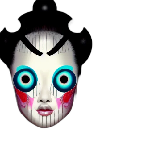 mask, face, 3d render, concept art transparent PNG cut-out