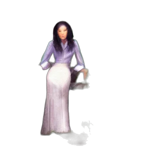dress, staff, concept art, fantasy art transparent PNG cut-out