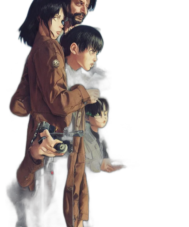 weapon, jacket, watercolor, concept art transparent PNG cut-out