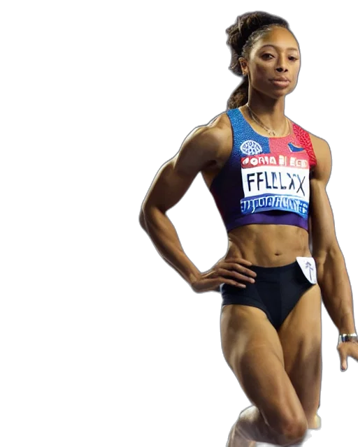 allyson, felix, meter, starting transparent PNG cut-out