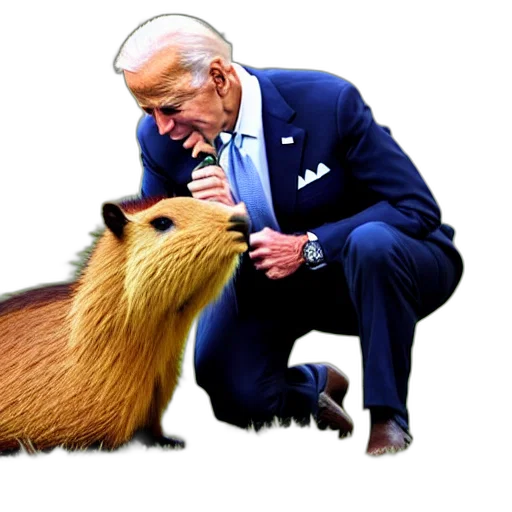 animal, creature, hair, weapon, photorealistic, joe, biden, eating transparent PNG cut-out