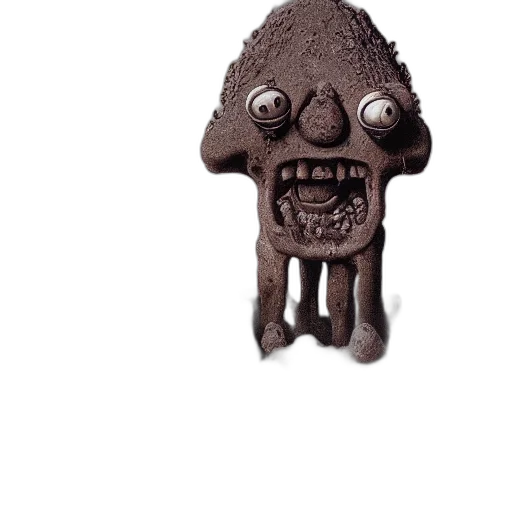 creature, mask, face, food, 3d render, concept art, photorealistic, cartoon transparent PNG cut-out