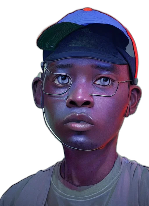 face, hat, mask, staff, photorealistic, concept art, 3d render, cartoon transparent PNG cut-out
