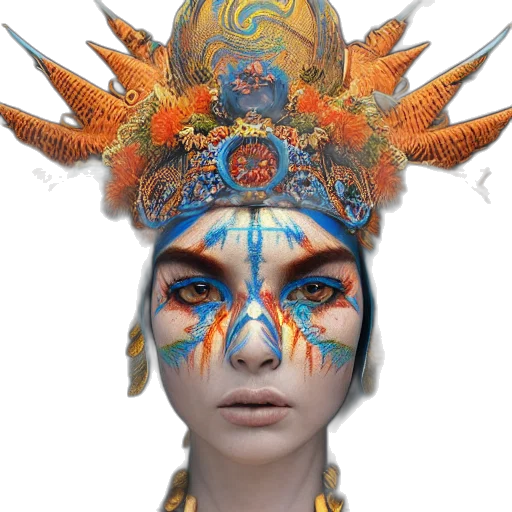 mask, crown, face, jewelry transparent PNG cut-out