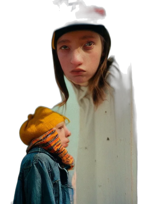 jacket, hat, face, creature, photorealistic, concept art, oil painting, 3d render transparent PNG cut-out