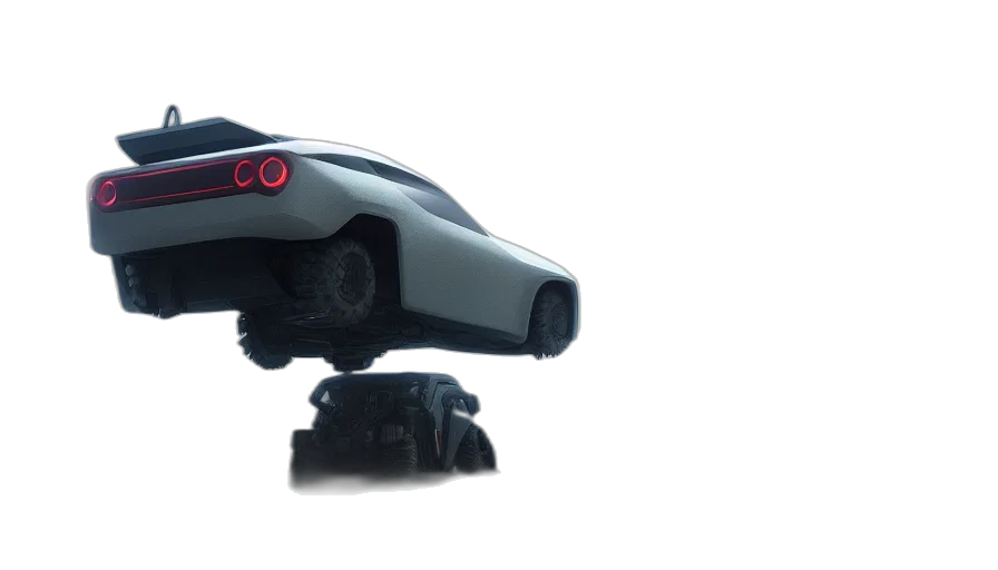 car, robot, 3d render, concept art transparent PNG cut-out