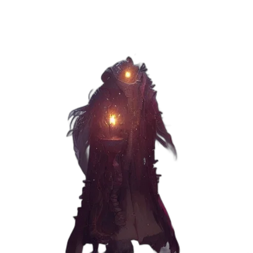 mask, creature, staff, robot, concept art, fantasy art, pixel art, comic book art transparent PNG cut-out