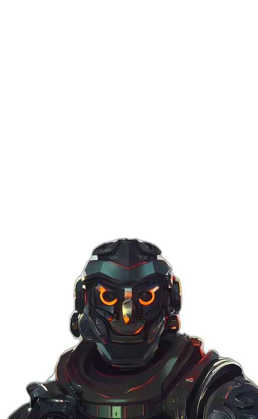 mask, robot, face, creature, cyberpunk, concept art, 3d render, pixel art transparent PNG cut-out