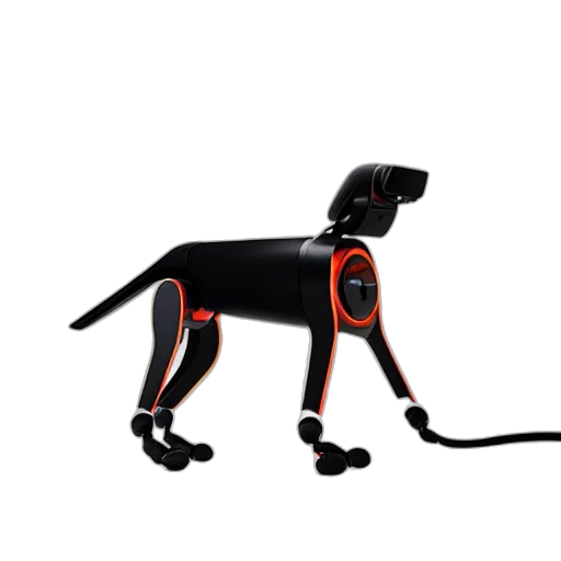 animal, staff, robot, 3d render, concept art, apple, idog, dog transparent PNG cut-out
