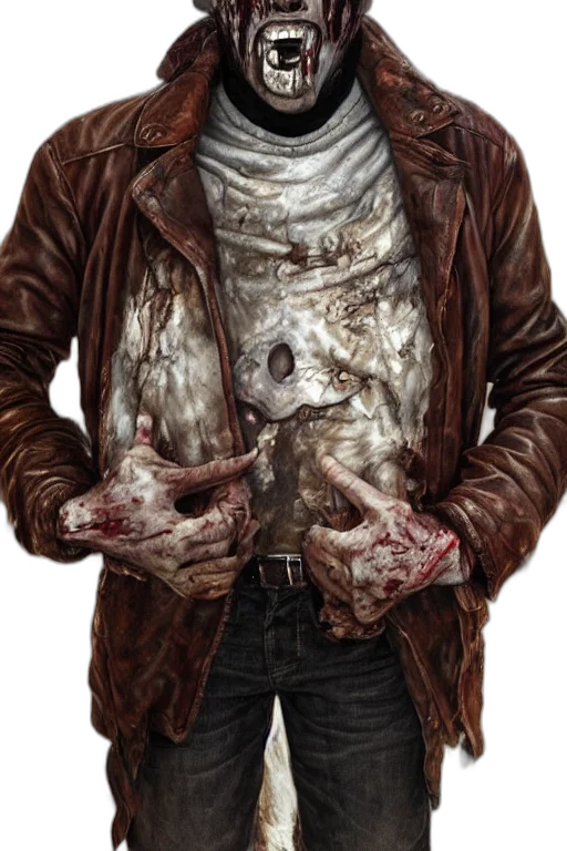 jacket, face, concept art, photorealistic transparent PNG cut-out