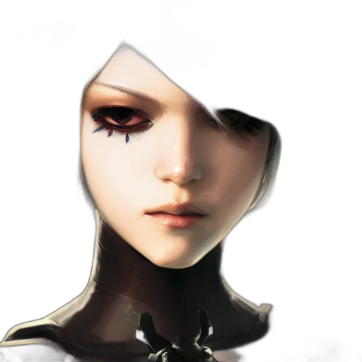 face, mask, robot, creature transparent PNG cut-out