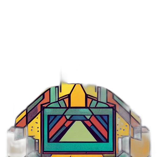 jewelry, robot, crown, mask, pixel art, 3d render, concept art, vaporwave transparent PNG cut-out