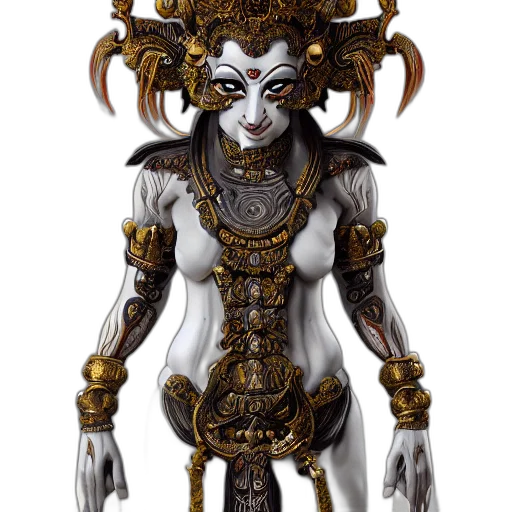 jewelry, fantasy art, concept art, comic book art, 3d render, naraka, buddhist, demon transparent PNG cut-out