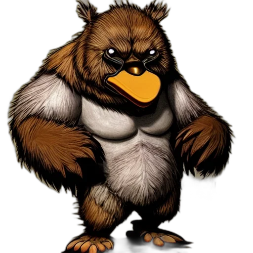 animal, creature, staff, concept art, cartoon, photorealistic, pixel art, bugbear transparent PNG cut-out