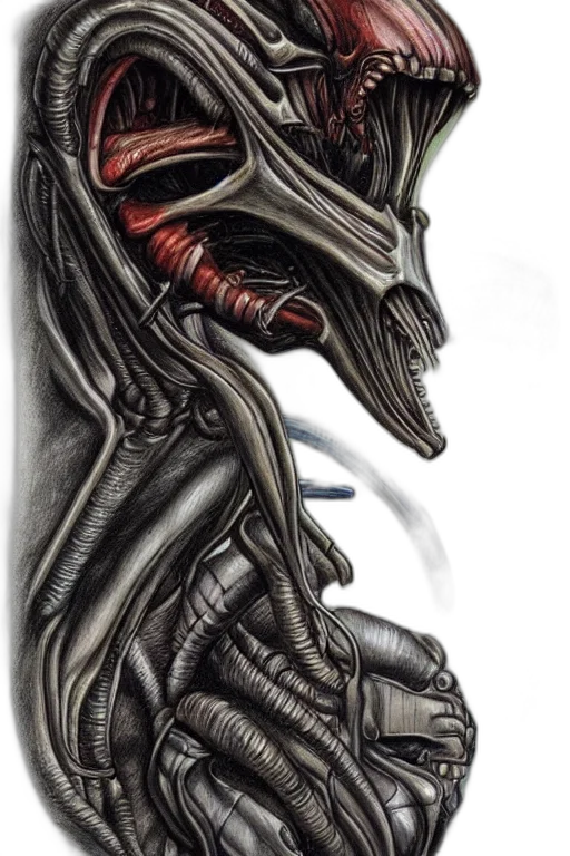 creature, mask, dragon, robot, concept art, comic book art, fantasy art, photorealistic transparent PNG cut-out