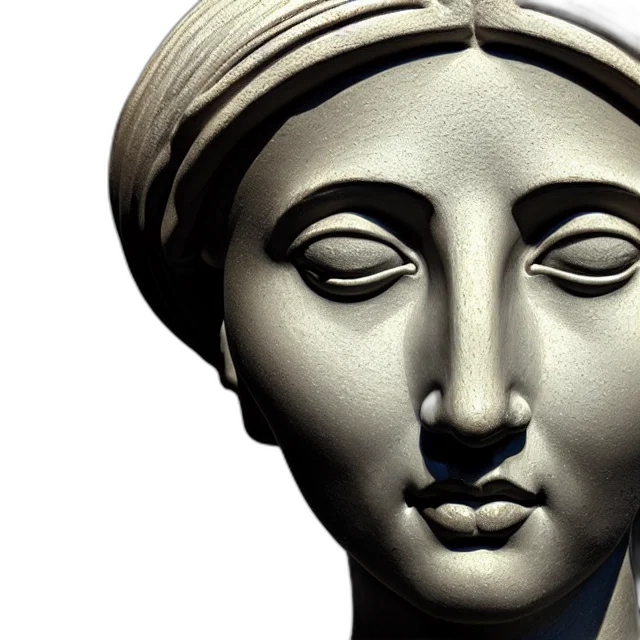face, crown, mask, jewelry, photorealistic, 3d render, old, greek transparent PNG cut-out