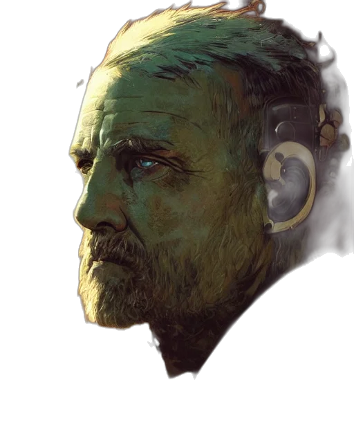 face, mask, staff, robot transparent PNG cut-out