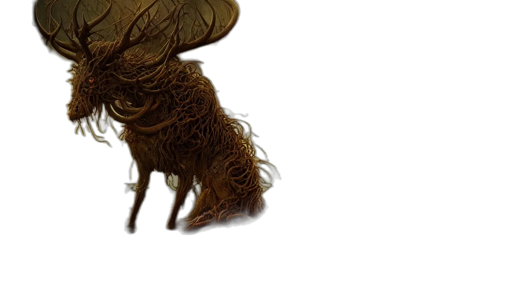hair, creature, animal, hat, concept art, fantasy art, 3d render, photorealistic transparent PNG cut-out