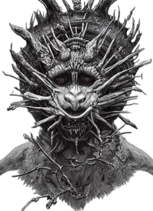 crown, mask, creature, dragon, concept art, fantasy art, comic book art, photorealistic transparent PNG cut-out