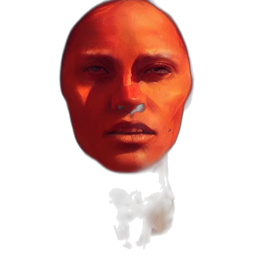 face, mask, robot, creature, photorealistic, concept art, 3d render, oil painting transparent PNG cut-out