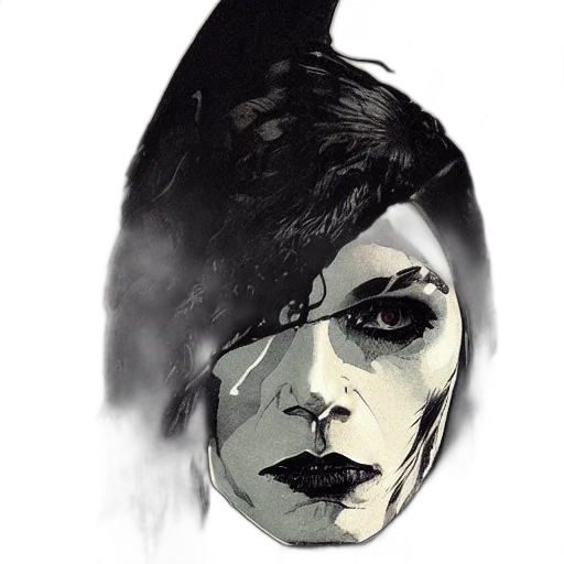 mask, face, crown, hat, photorealistic, comic book art, concept art, watercolor transparent PNG cut-out