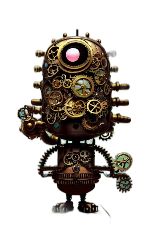robot, staff, weapon, concept art, fantasy art, 3d render, pixel art, tiny transparent PNG cut-out