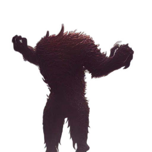 creature, animal, hair, staff, concept art, 3d render, comic book art, photorealistic transparent PNG cut-out