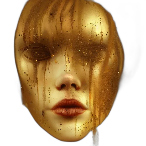 mask, face, photorealistic, oil painting transparent PNG cut-out